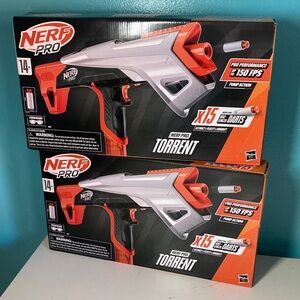 NERF Pro Torrent Blasters Set of 2 New in Box Hasbro